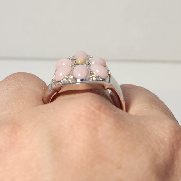 VTG NIB 925 Pink Ethiopian Opal Ring Size 11 - Picture 10 of 11